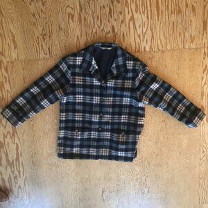 Wool blend plaid overshirt/jacket, approx size 10